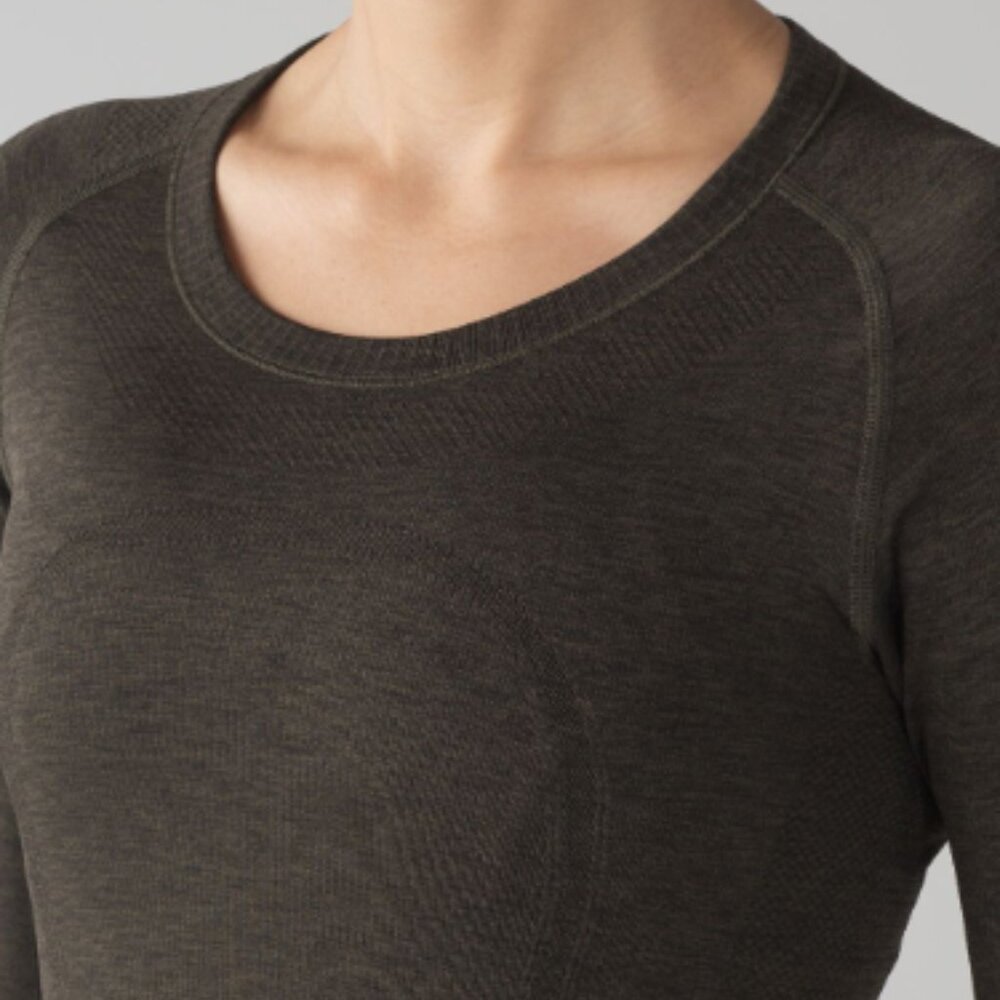 (6006)  🍋 LULULEMON RUN: Swiftly Tech Long Sleeve Crew Sz 10 EUC - Picture 6 of 10